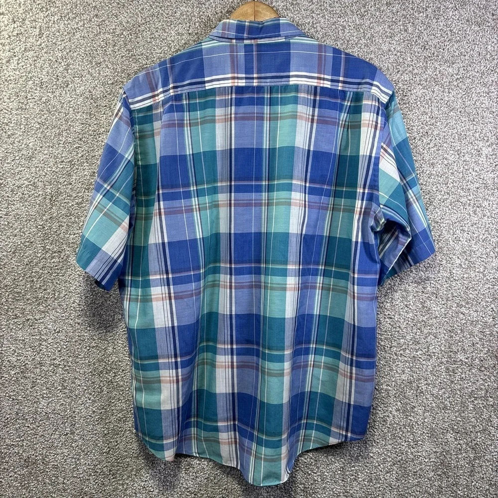 Vintage Levi's Shirt‎ Mens XL Plaid Short Sleeve Button Down Colorgraphs